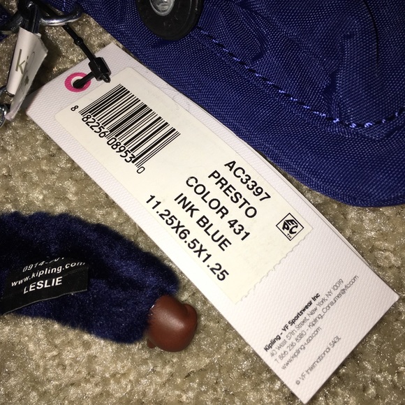 Kipling Ink Blue Fanny Pack - Picture 2 of 8